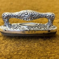 Edwardian Sterling Silver Nail Buffer / Pin Cushion by Adie & Lovekin Ltd Birmingham