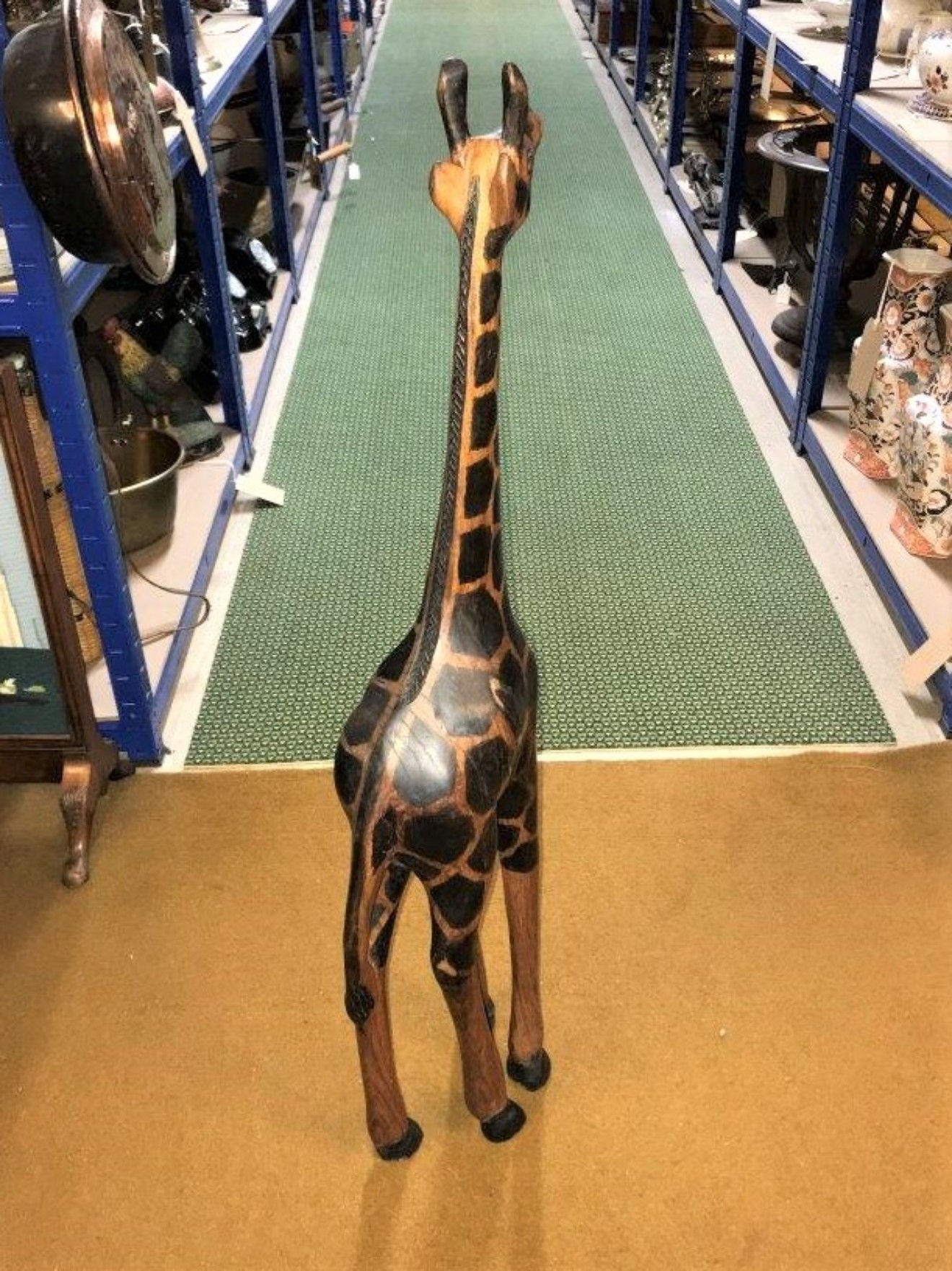 African Wooden Carved Giraffe