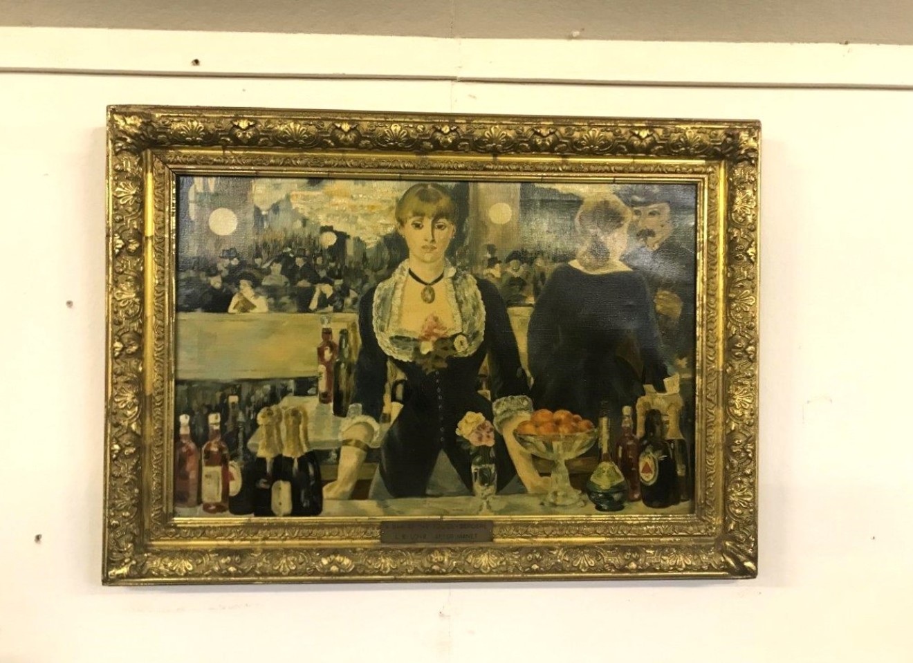 Oil Painting "A Bar at the Folies-Bergere" by L.E.Love (After the Original by Edouard Manet)