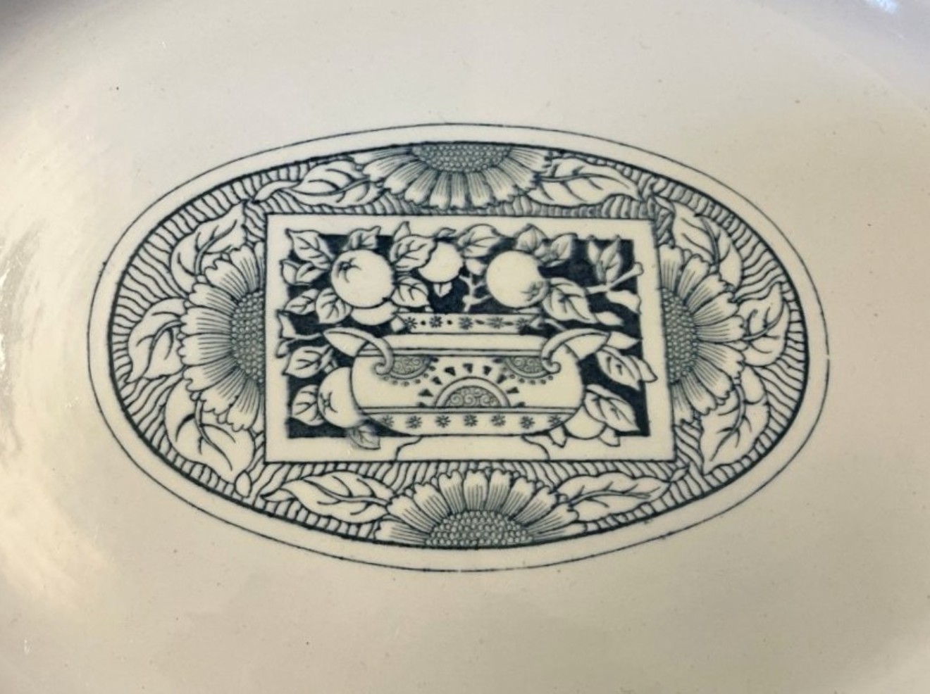 Antique Brown Westhead Moore & Co Meat Platter