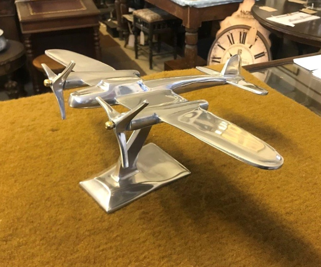 Vintage Art Deco Style Aeroplane Desk Ornament