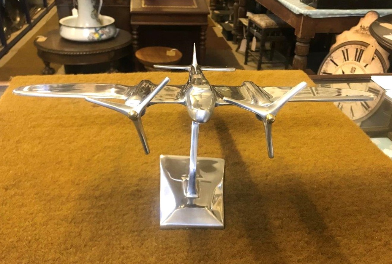 Vintage Art Deco Style Aeroplane Desk Ornament
