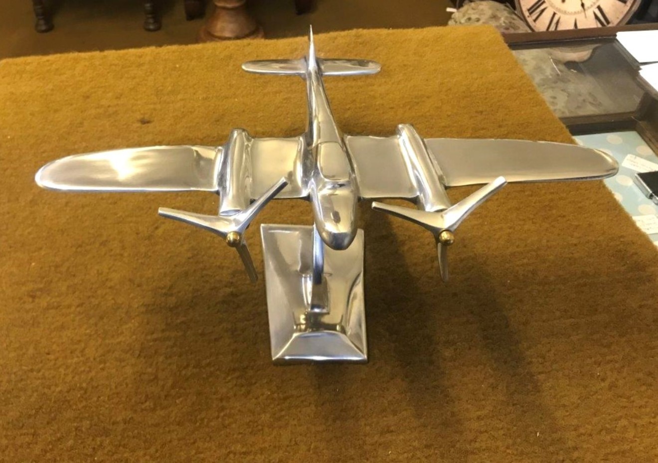 Vintage Art Deco Style Aeroplane Desk Ornament