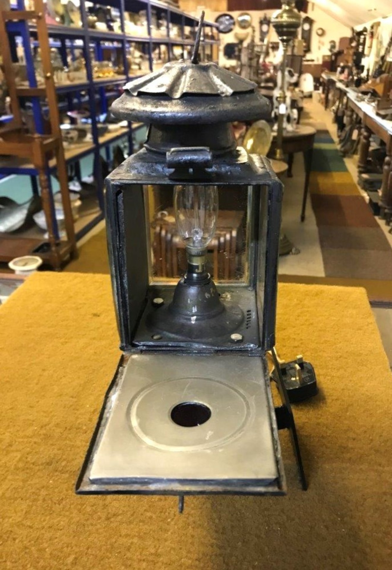 Antique Railway / Carriage Lamp Converted to Electric