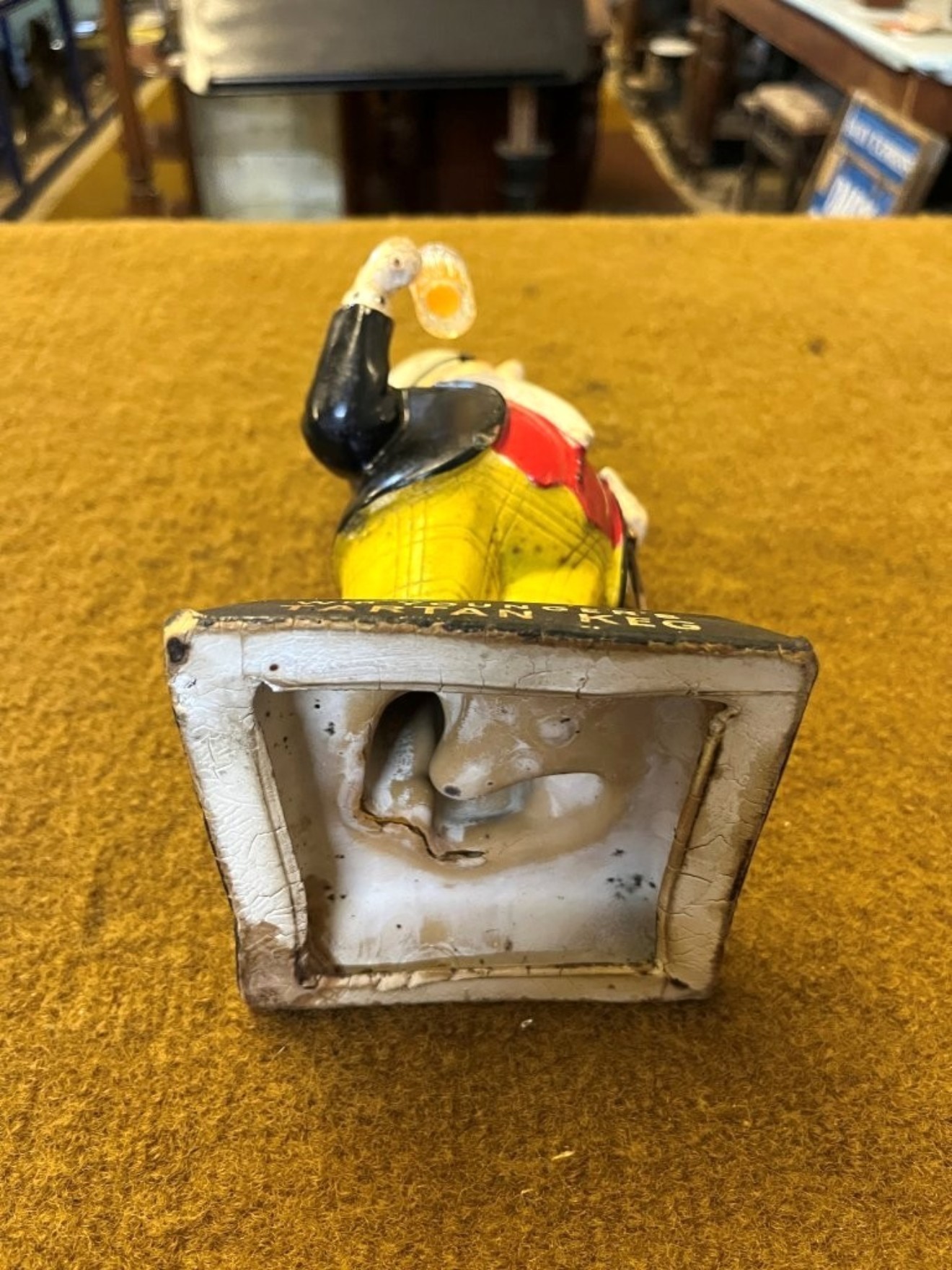 Vintage Wm Younger's Tartan Keg Bar Top Advertising Figure