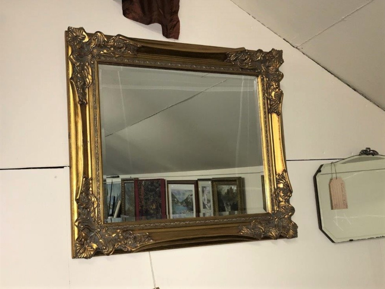 Gilt Frame Overmantle Mirror