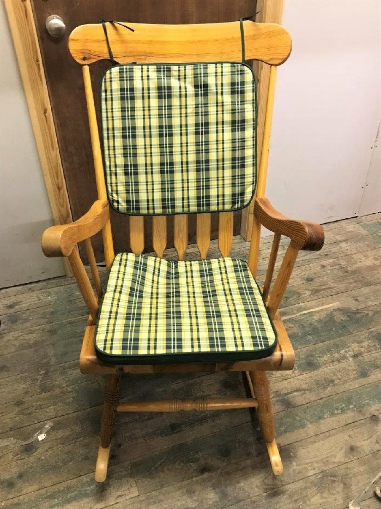 Solid Pine Rocking Chair c/w Cushions