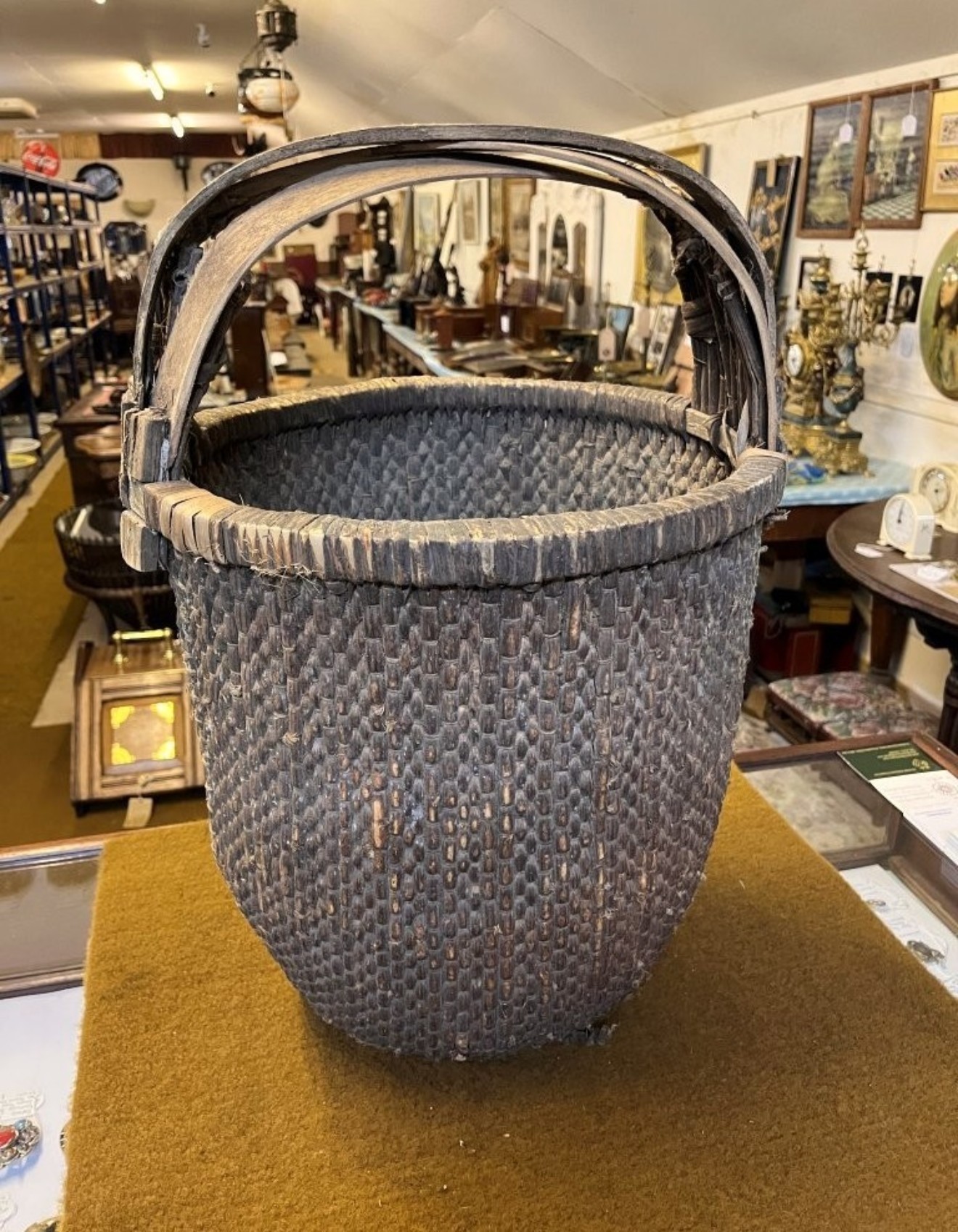 Antique Chinese Rice Harvest Basket