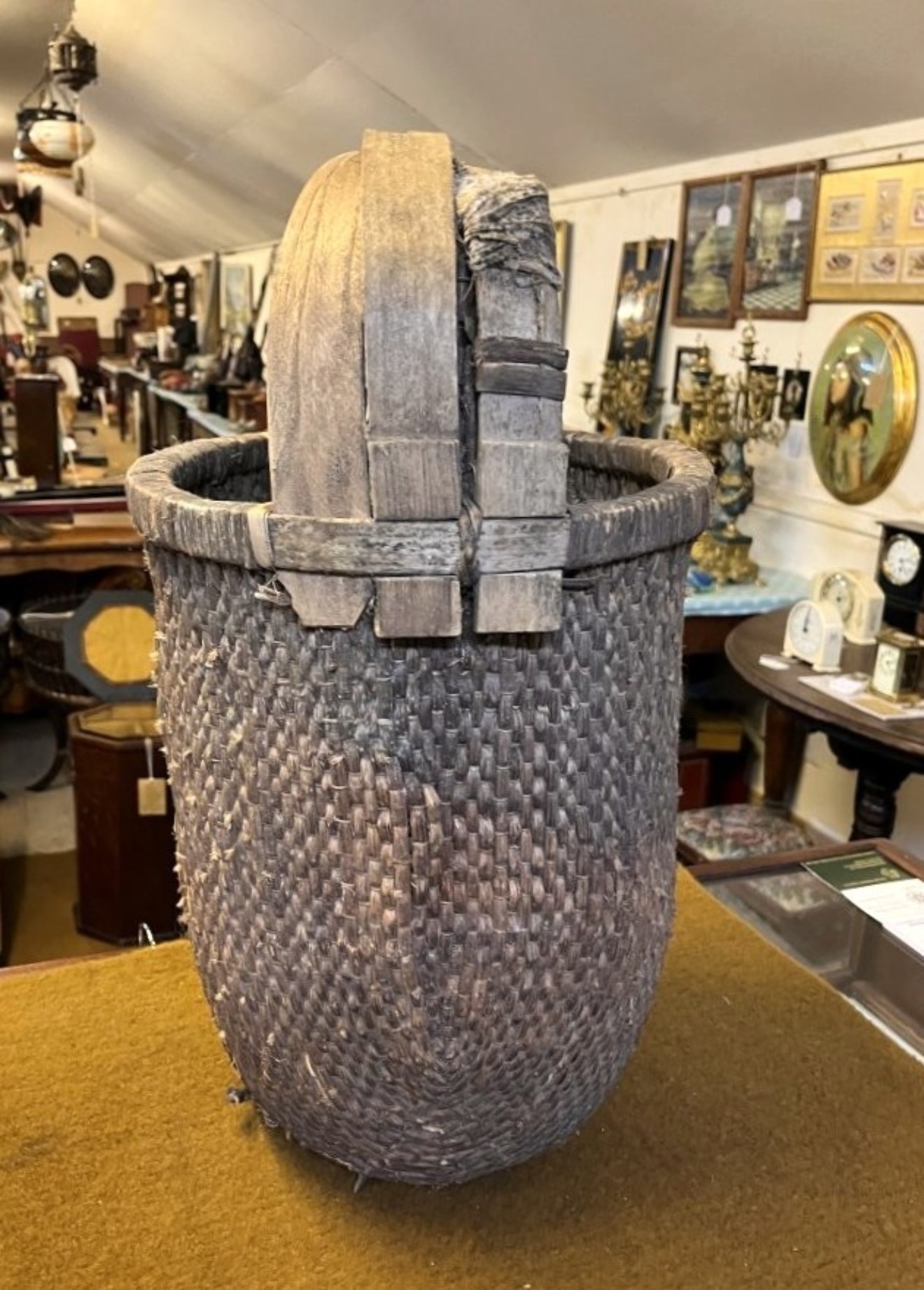 Antique Chinese Rice Harvest Basket