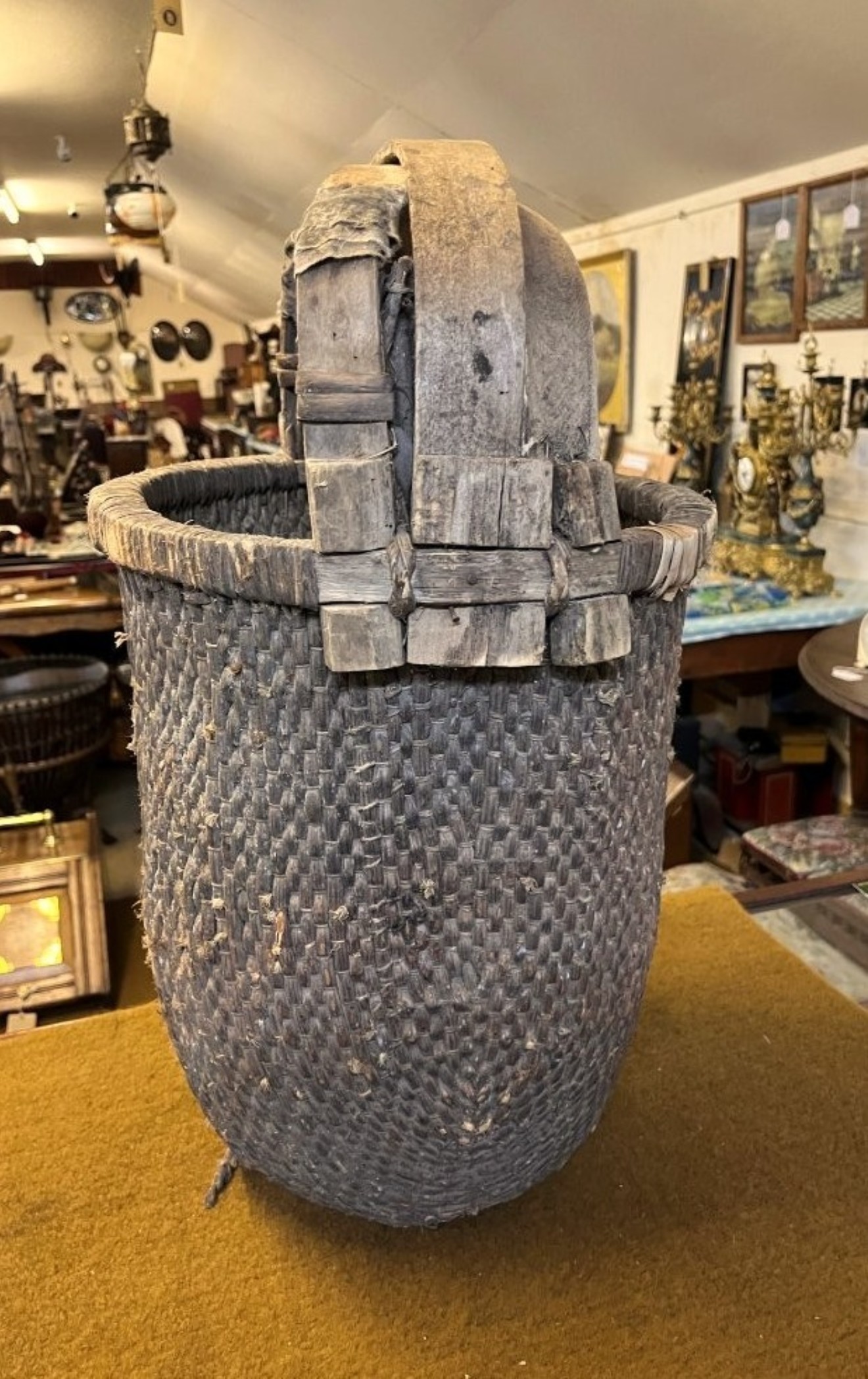 Antique Chinese Rice Harvest Basket