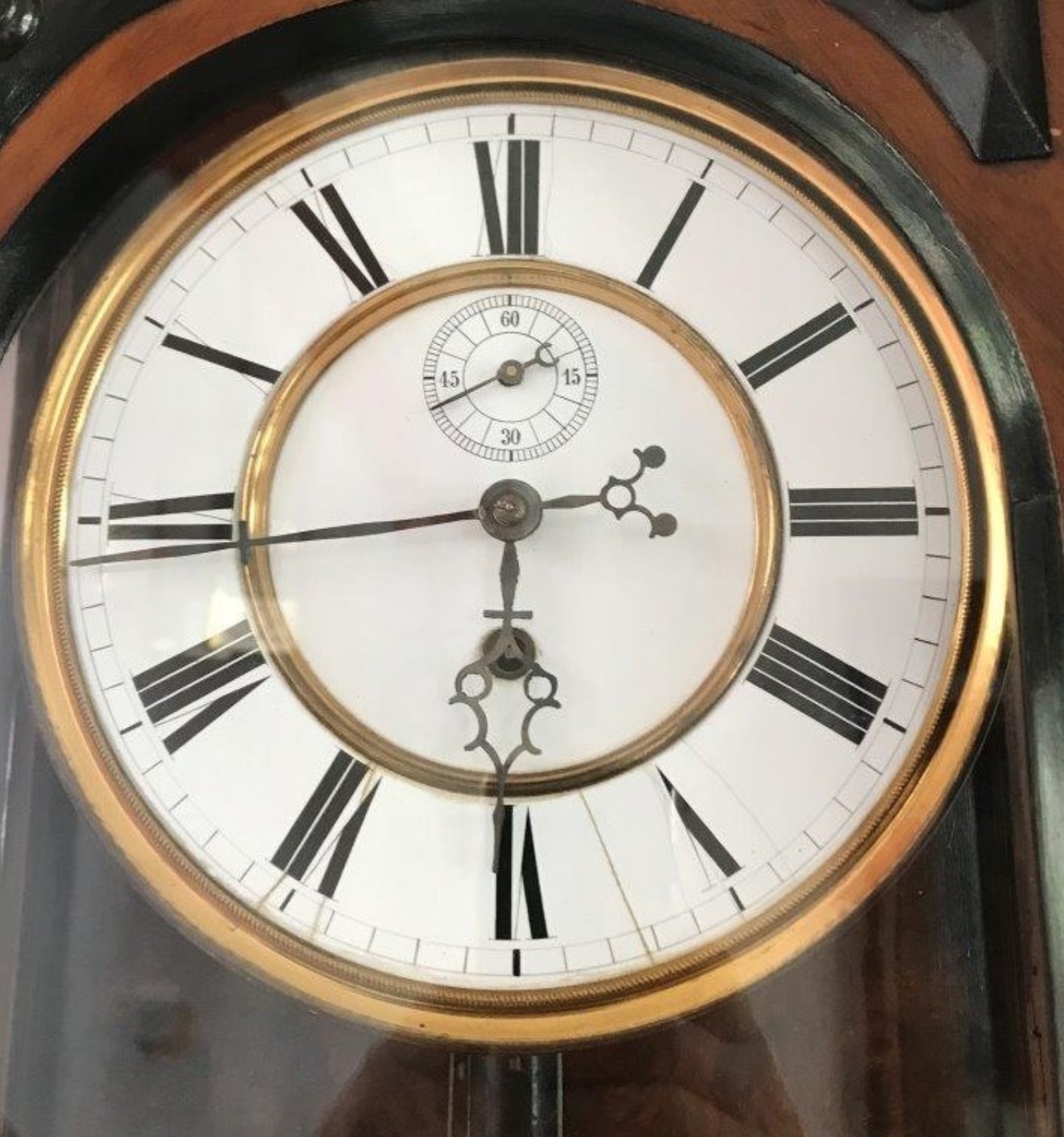 Walnut Cased Vienna Regulator Clock