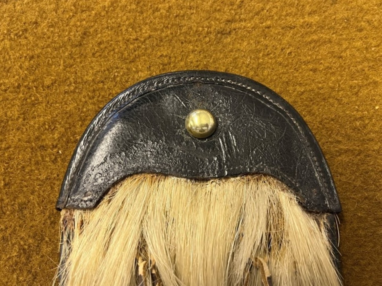 Vintage Scottish Military Horsehair Sporran by Leckie Graham's Glasgow Stamped C&M 1929