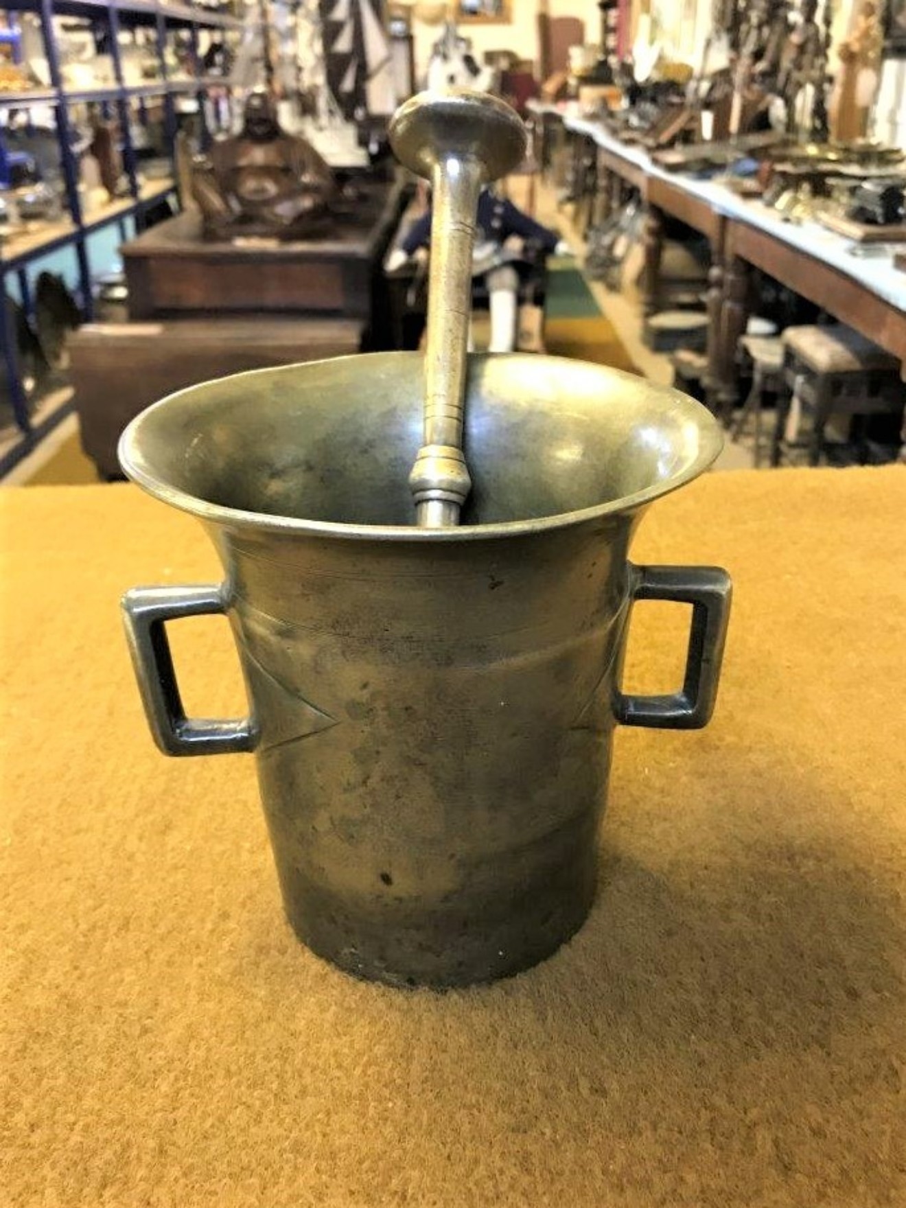 Georgian Brass Mortar and Pestle