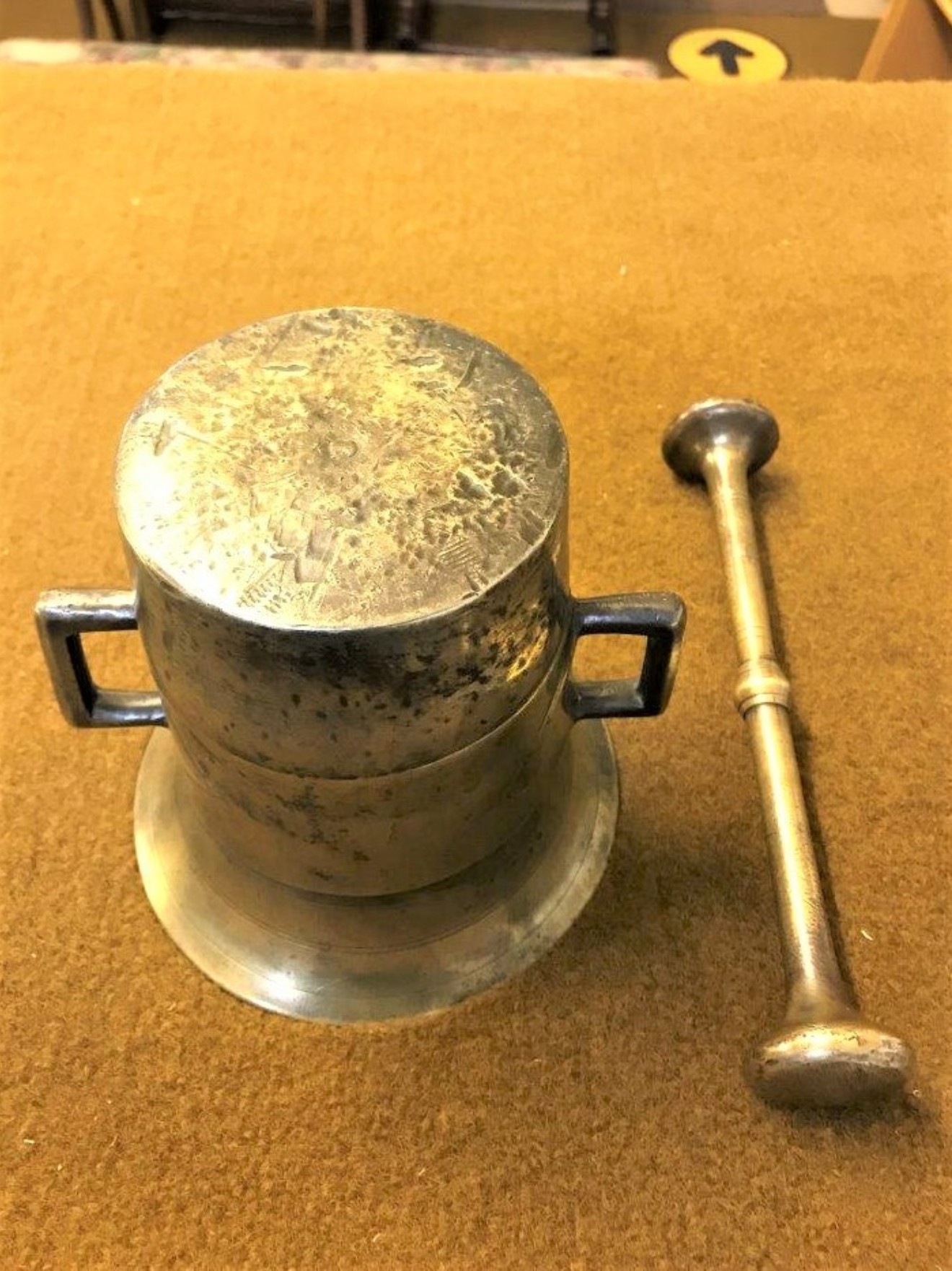 Georgian Brass Mortar and Pestle