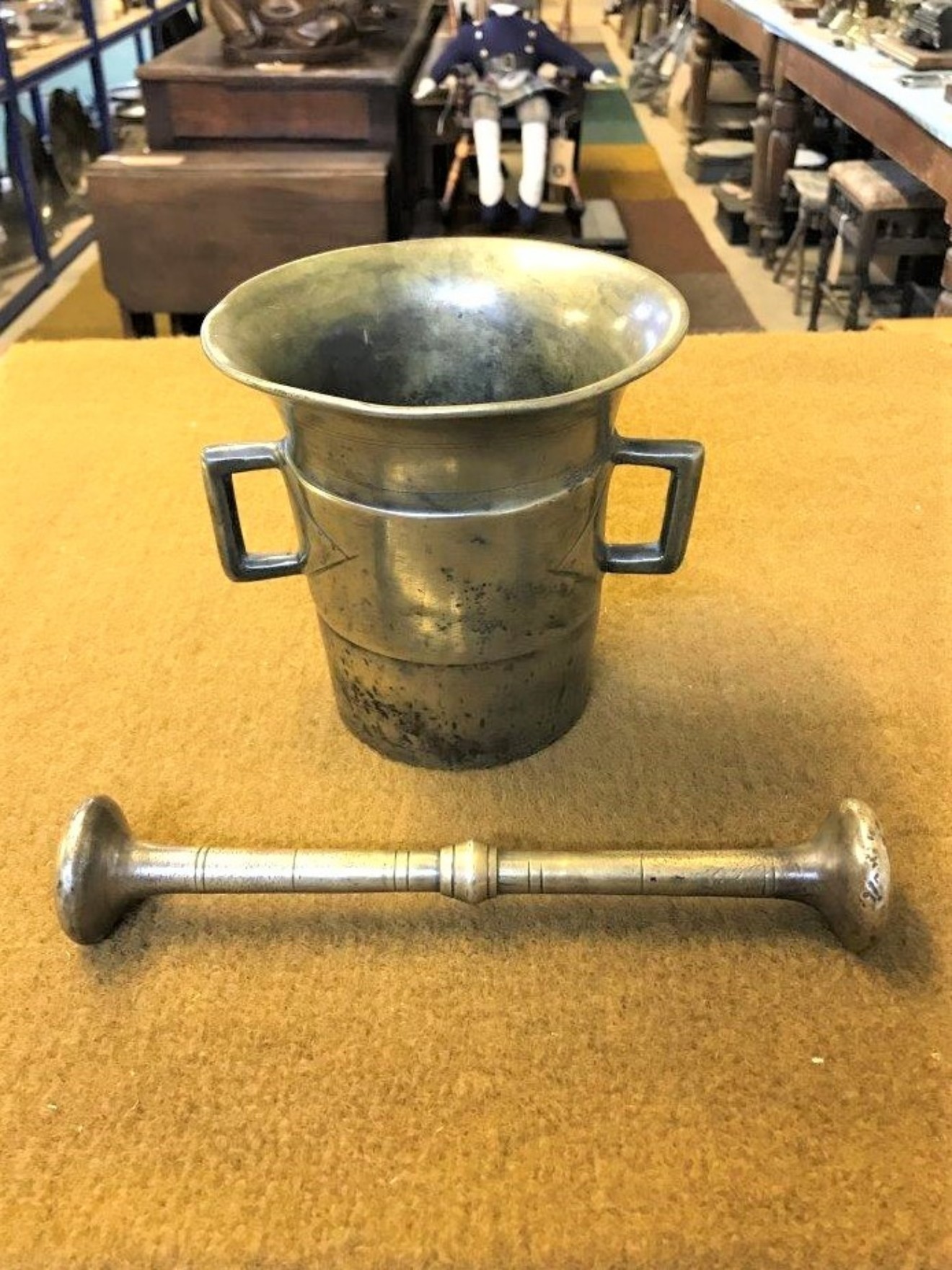 Georgian Brass Mortar and Pestle