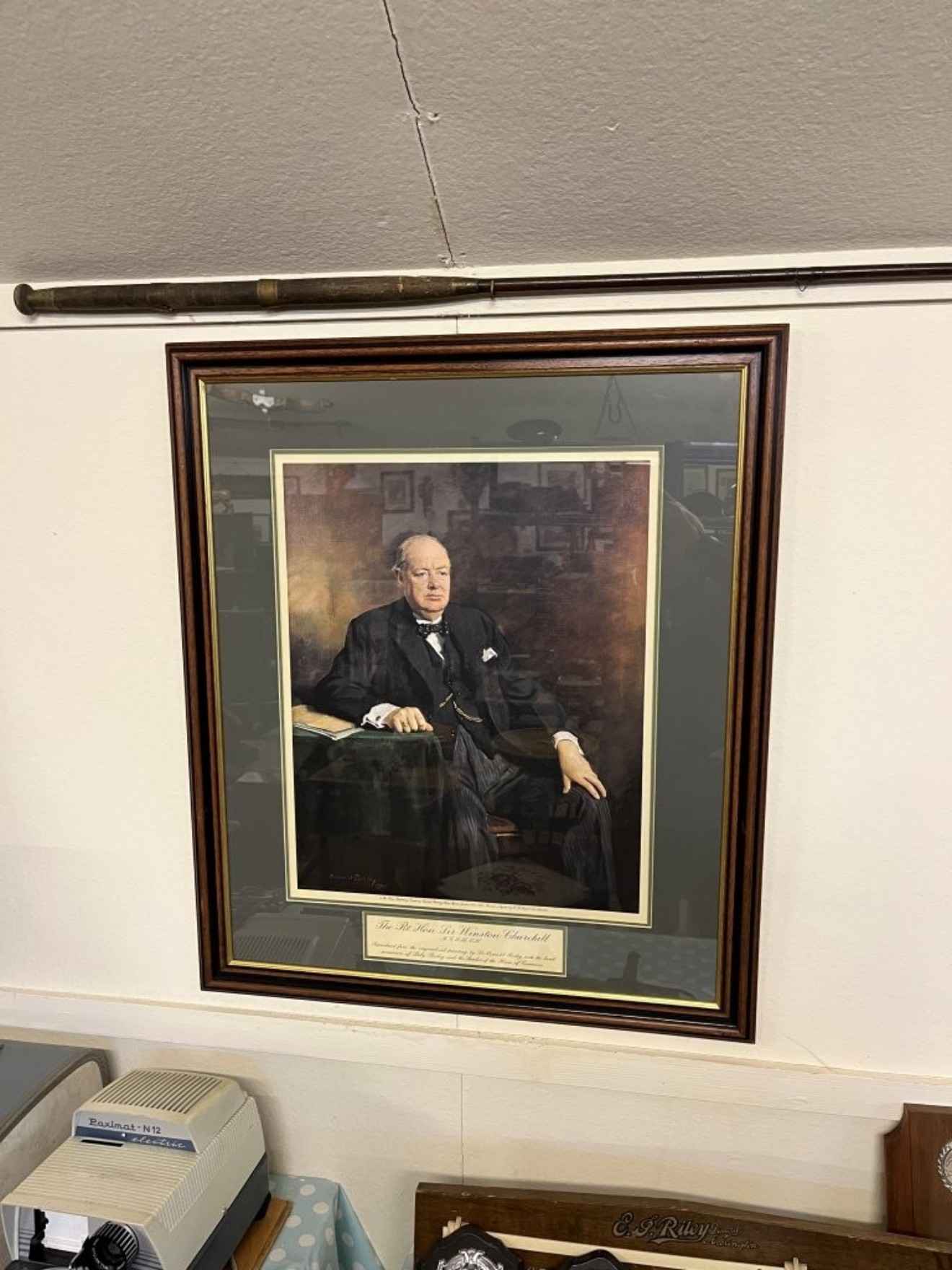 Vintage Print of The Rt Hon Sir Winston Churchill (K.G., O.M., C.H.) from the Original Oil Painting by Sir Oswald Birley in 1946