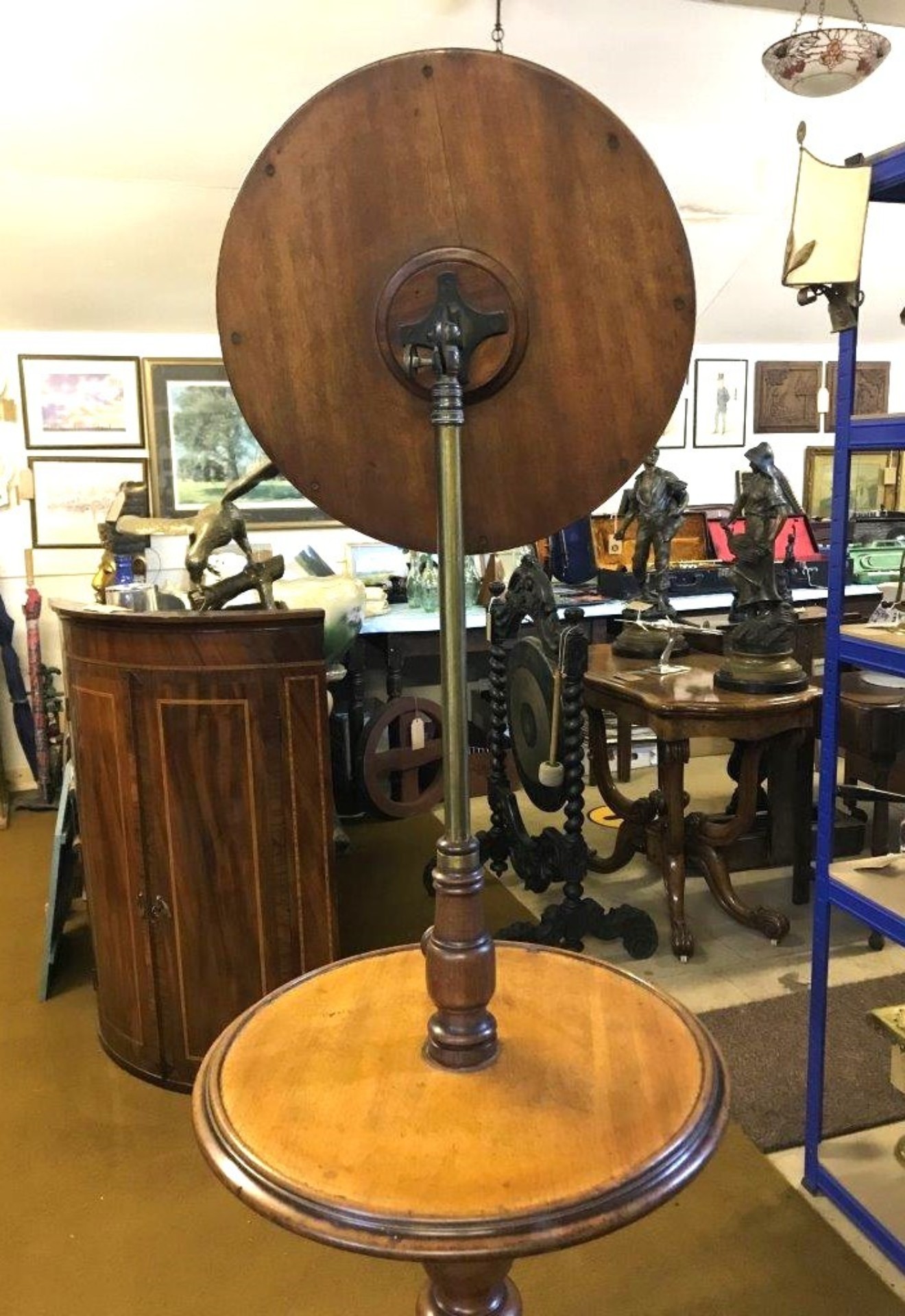 Antique Gentleman's Shaving Stand with Adjustable Mirror