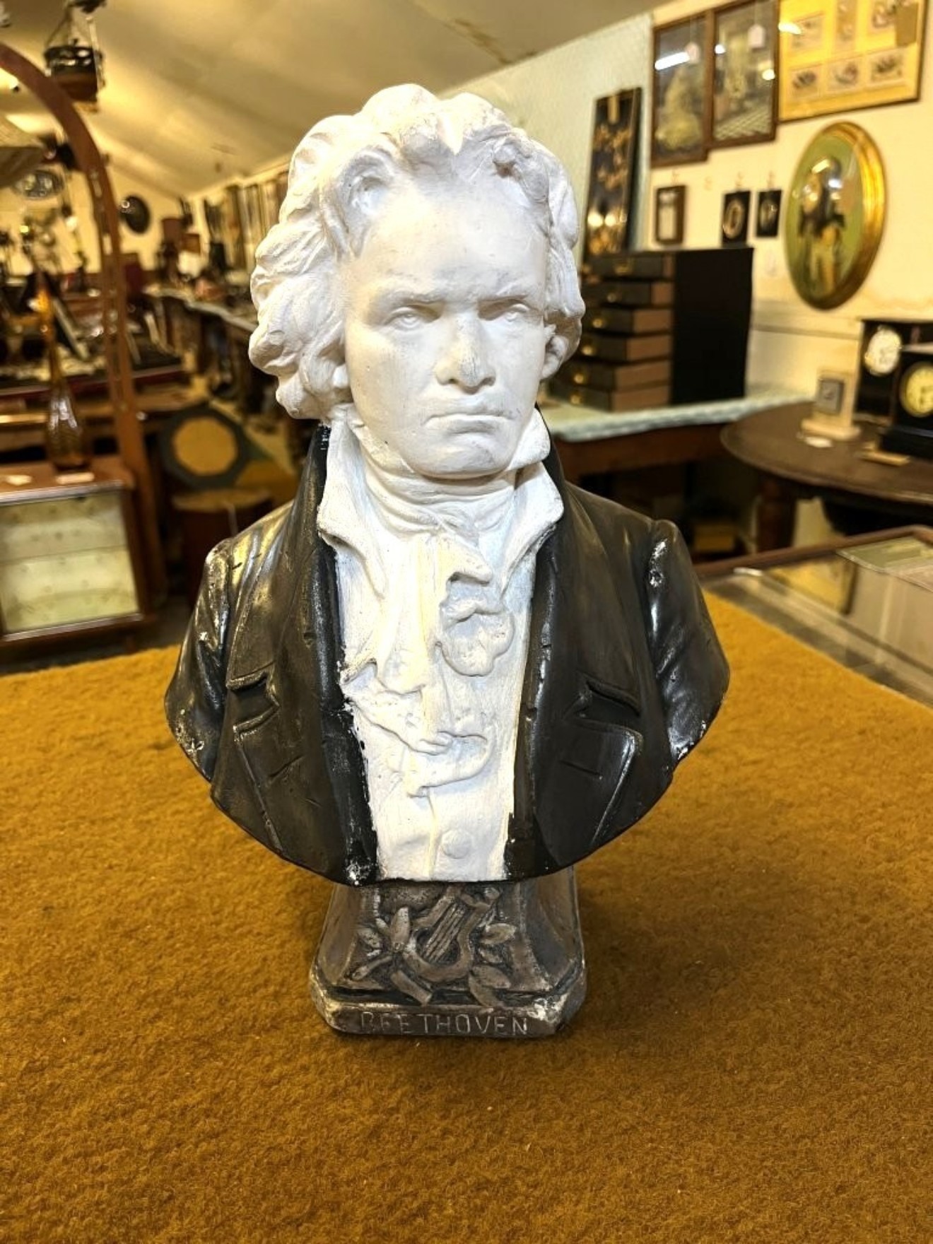 Vintage Plaster Bust of Beethoven