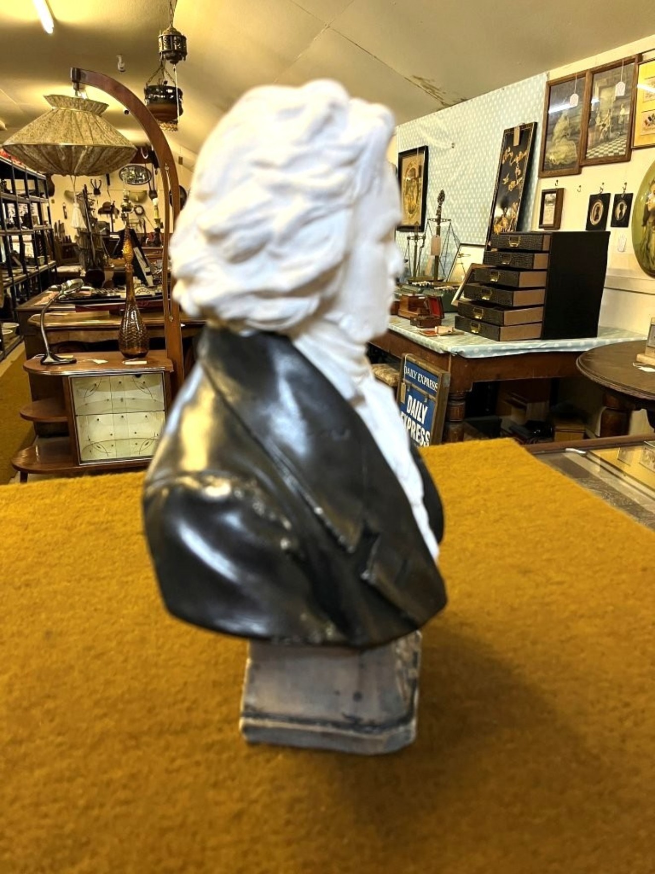 Vintage Plaster Bust of Beethoven