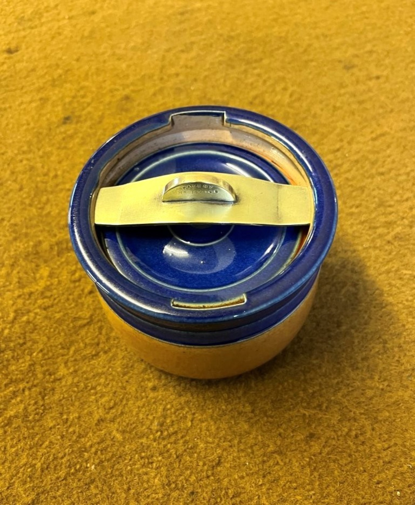 Vintage Royal Doulton Tobacco Jar with Inner Lid & Patent Retaining Bar