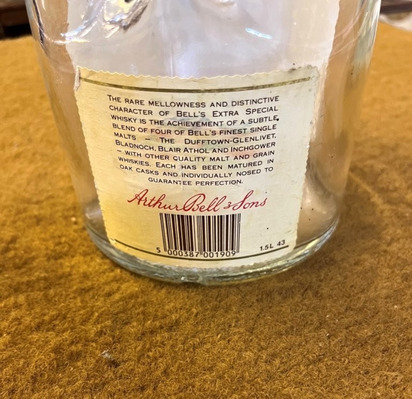 Rare Vintage Bells Whisky Jug Bottle with Handle