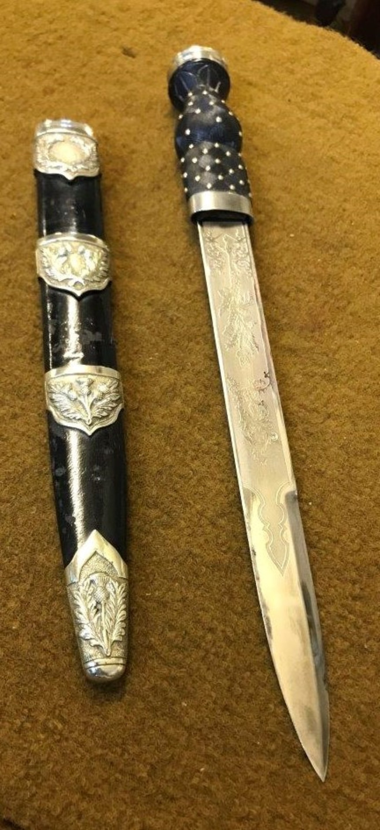 Vintage Scottish Military Dirk and Scabbard
