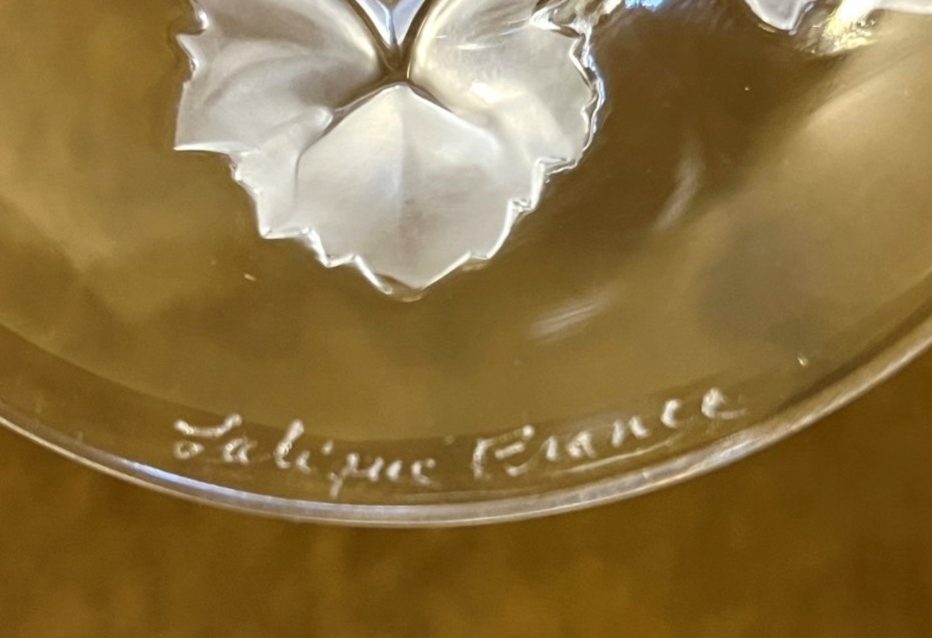 Vintage Pair of Lalique France Champagne Flutes