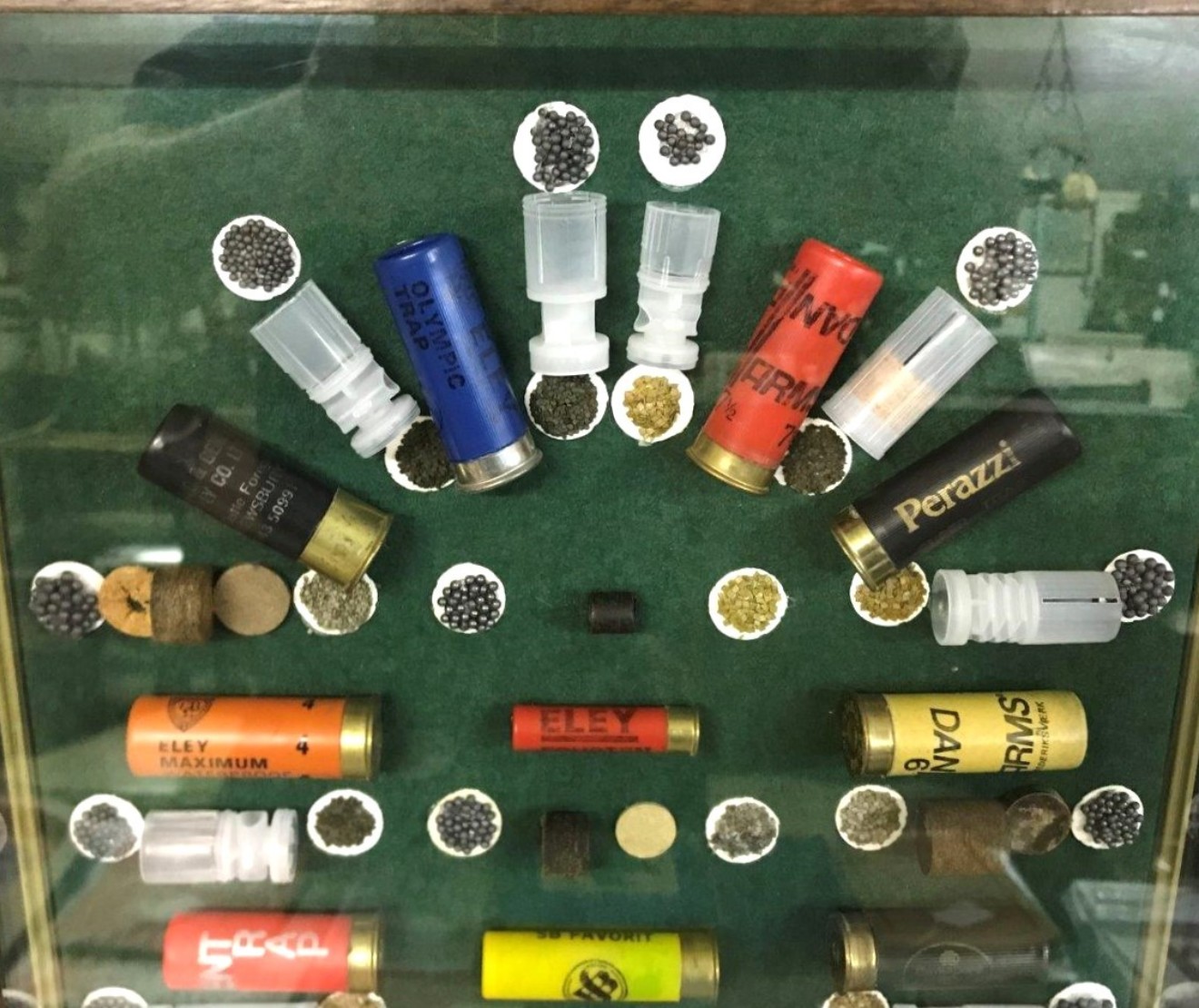 Vintage Gun Shop Cartridge Display Case