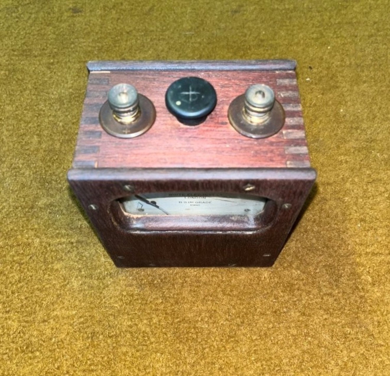 Vintage Wooden Cased Voltmeter White Elec Inst Co London