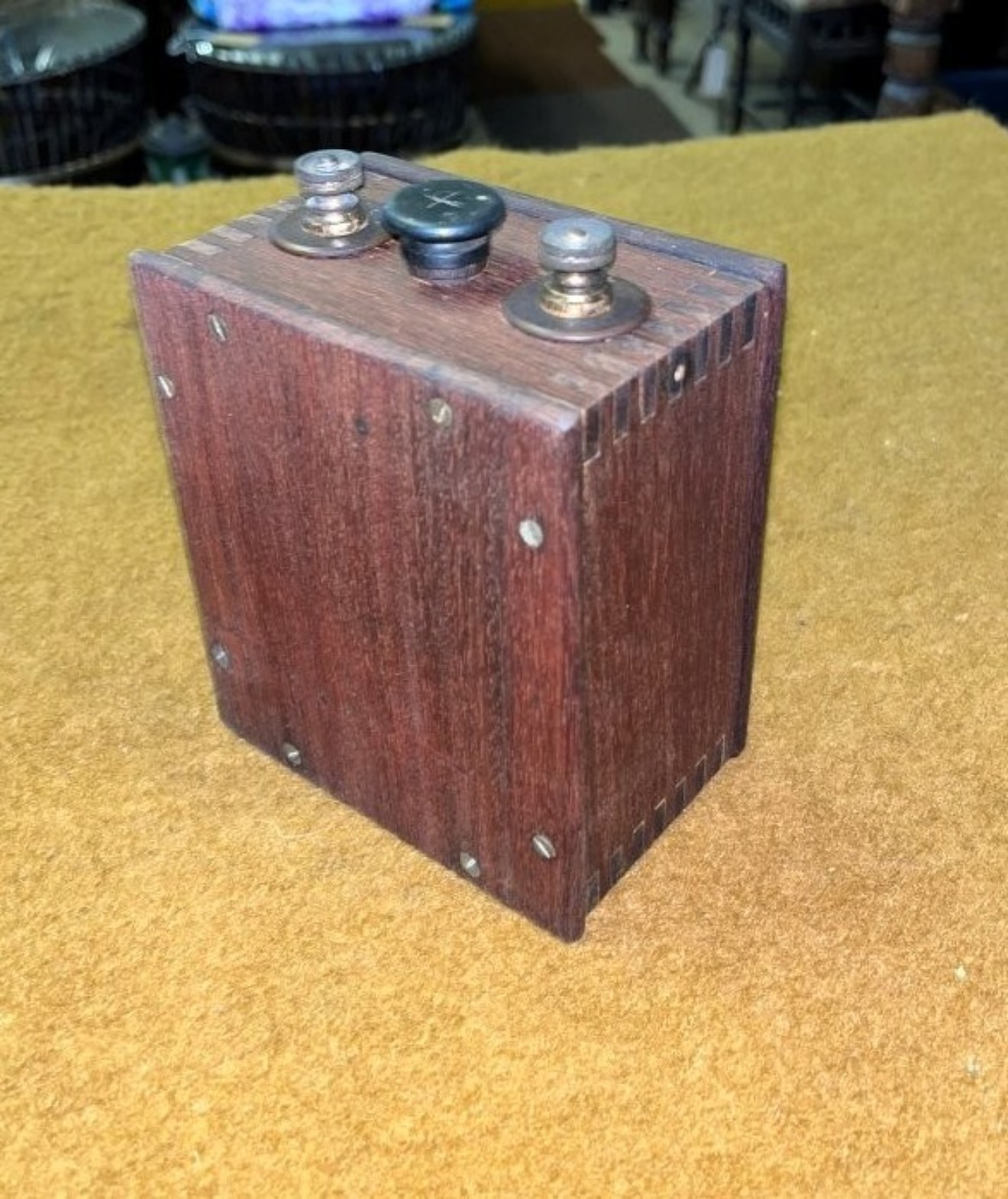 Vintage Wooden Cased Voltmeter White Elec Inst Co London