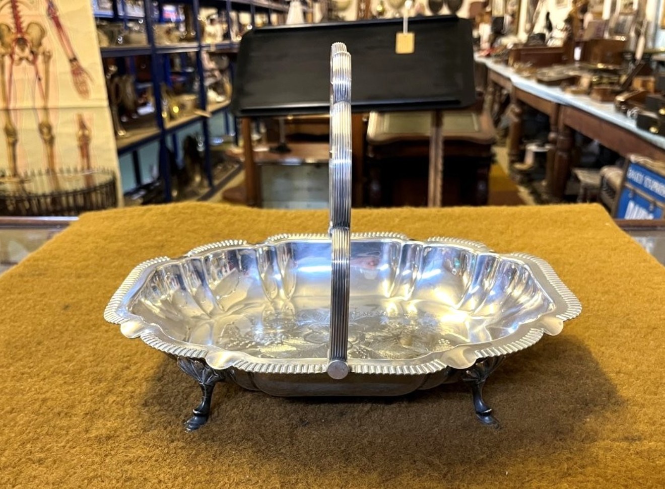 Antique Silver Plated Fruit Dish by Walker & Hall