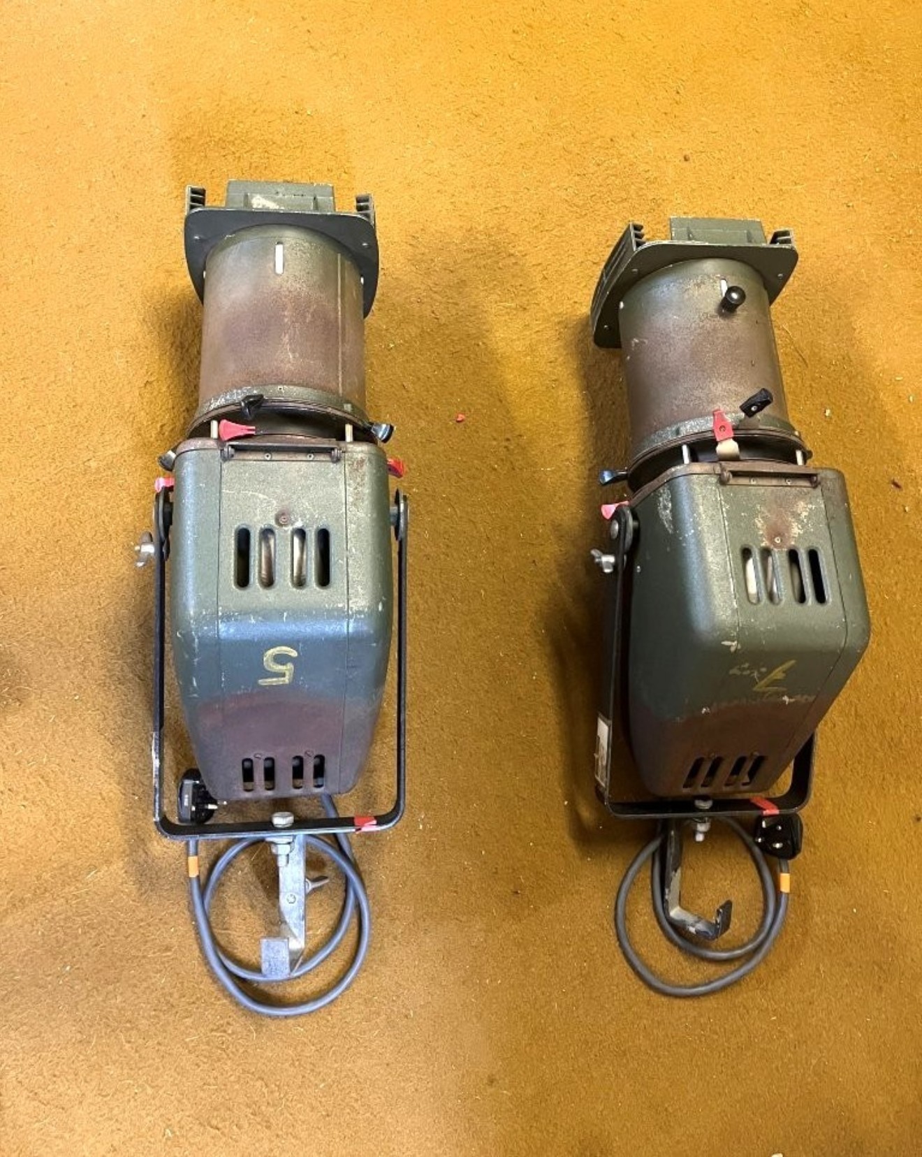 Vintage Pair of Strand Co Theatre Lamps from Chichester Festival Theatre