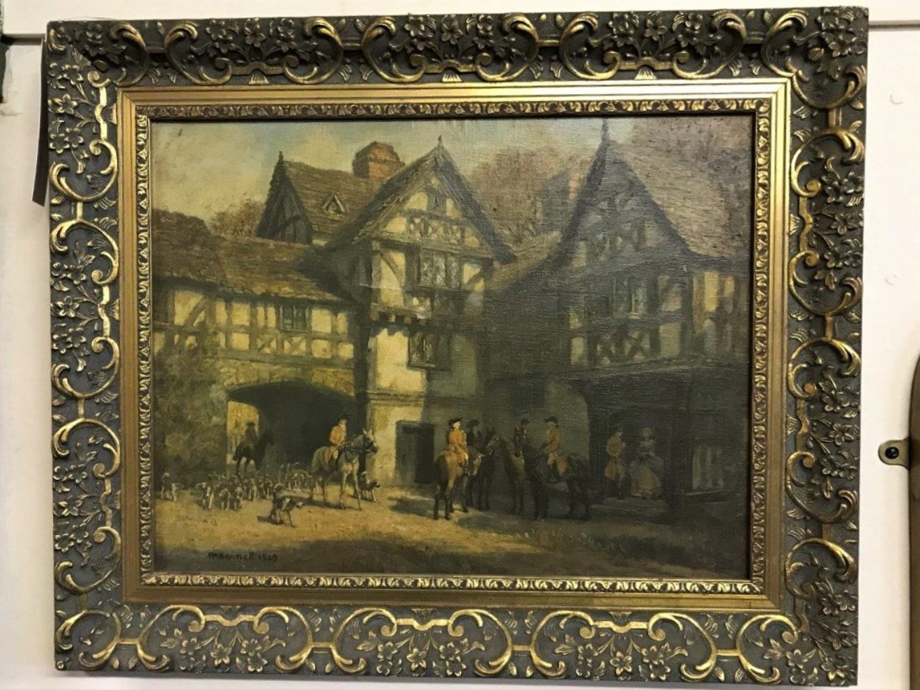 Oleograph Print “Meet at the Manor”