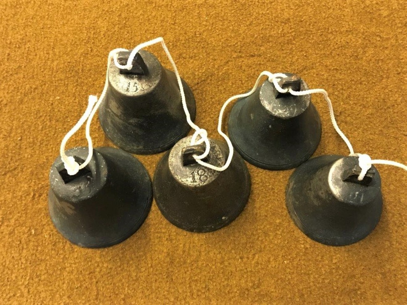 Set of 5 Graduated Country House Service Bells