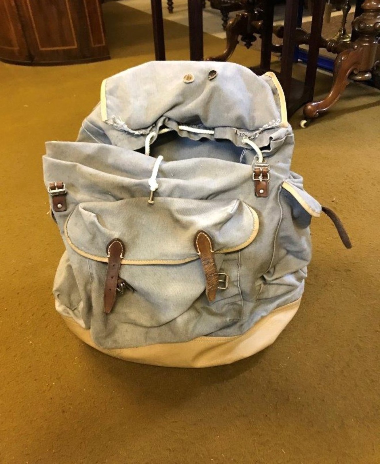 Vintage Canvas / Leather Rucksack