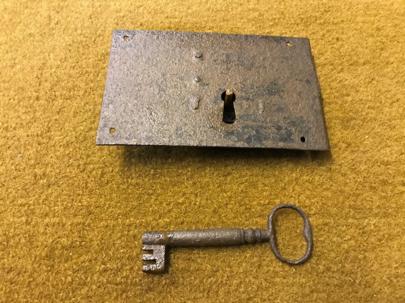 Victorian Iron Lock and Key