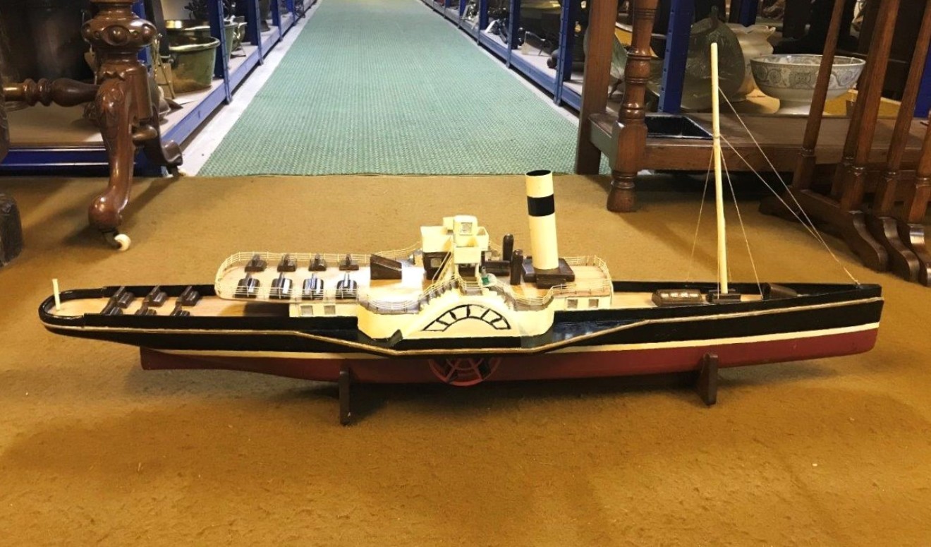 Vintage Scratch Built Mississippi Paddle Steamer / River Boat "Louisa"