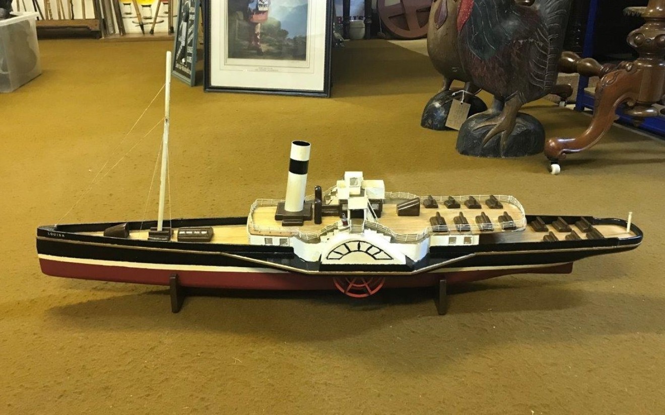 Vintage Scratch Built Mississippi Paddle Steamer / River Boat "Louisa"