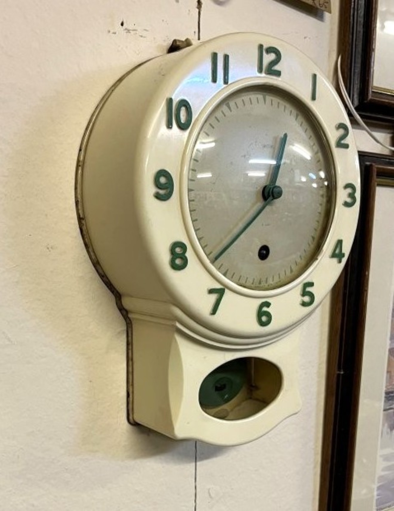Vintage Smiths Bakelite Drop Dial Clock 8 Day Movement