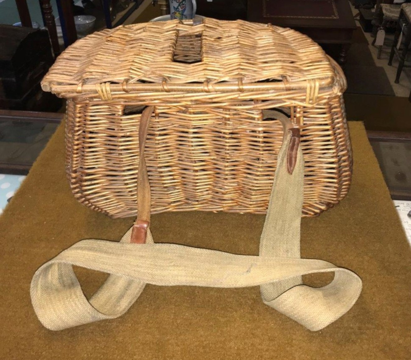 Vintage Fishing Creel Basket