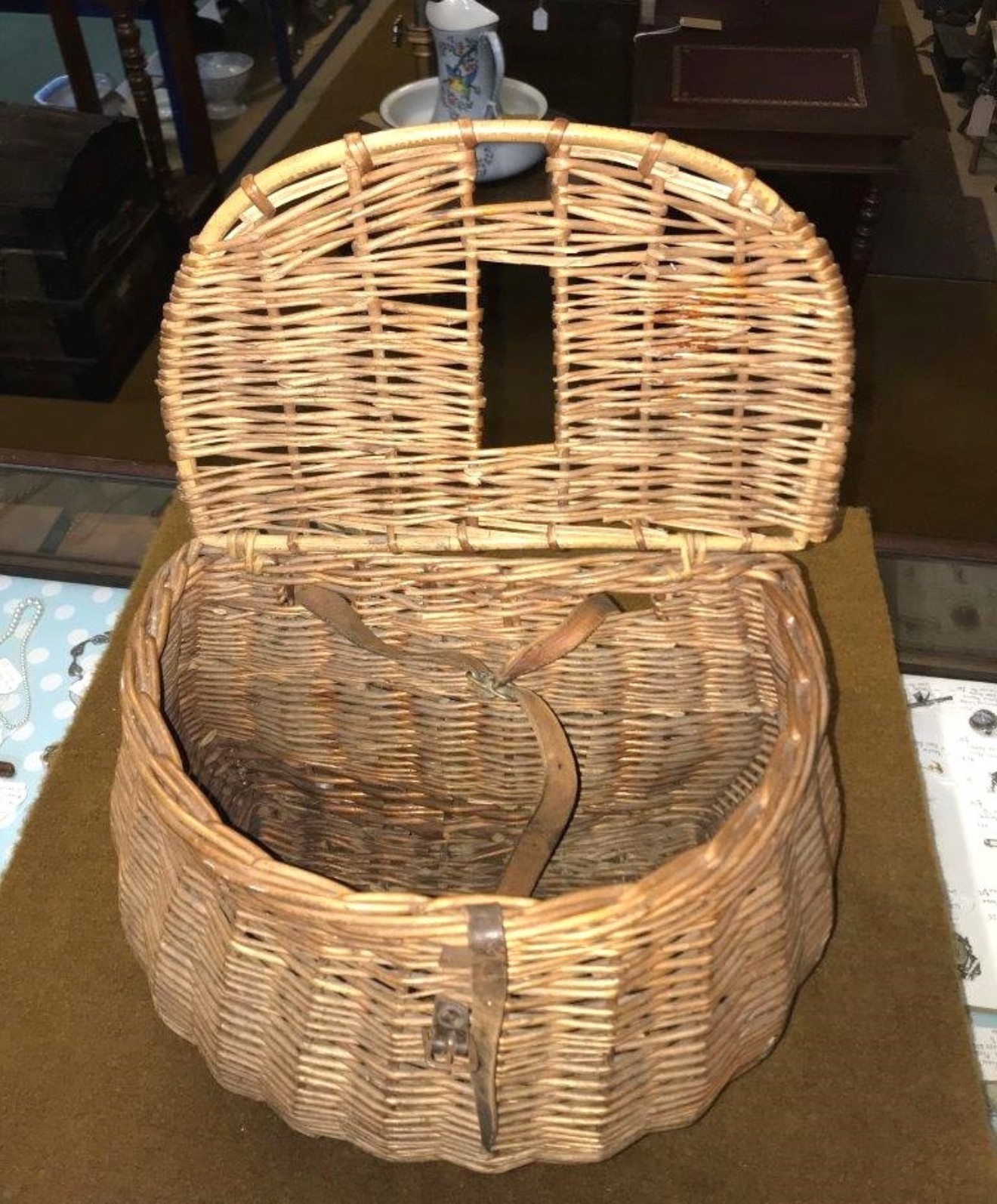 Vintage Fishing Creel Basket