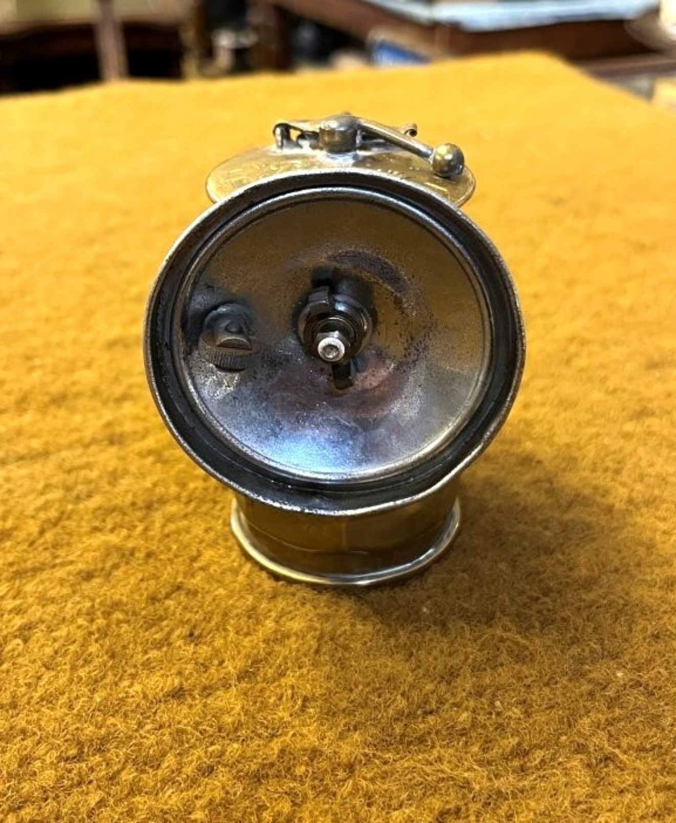 Antique Premier British Made Brass Carbide Miners Lamp Made by The Premier Lamp & Eng Co Ltd Leeds