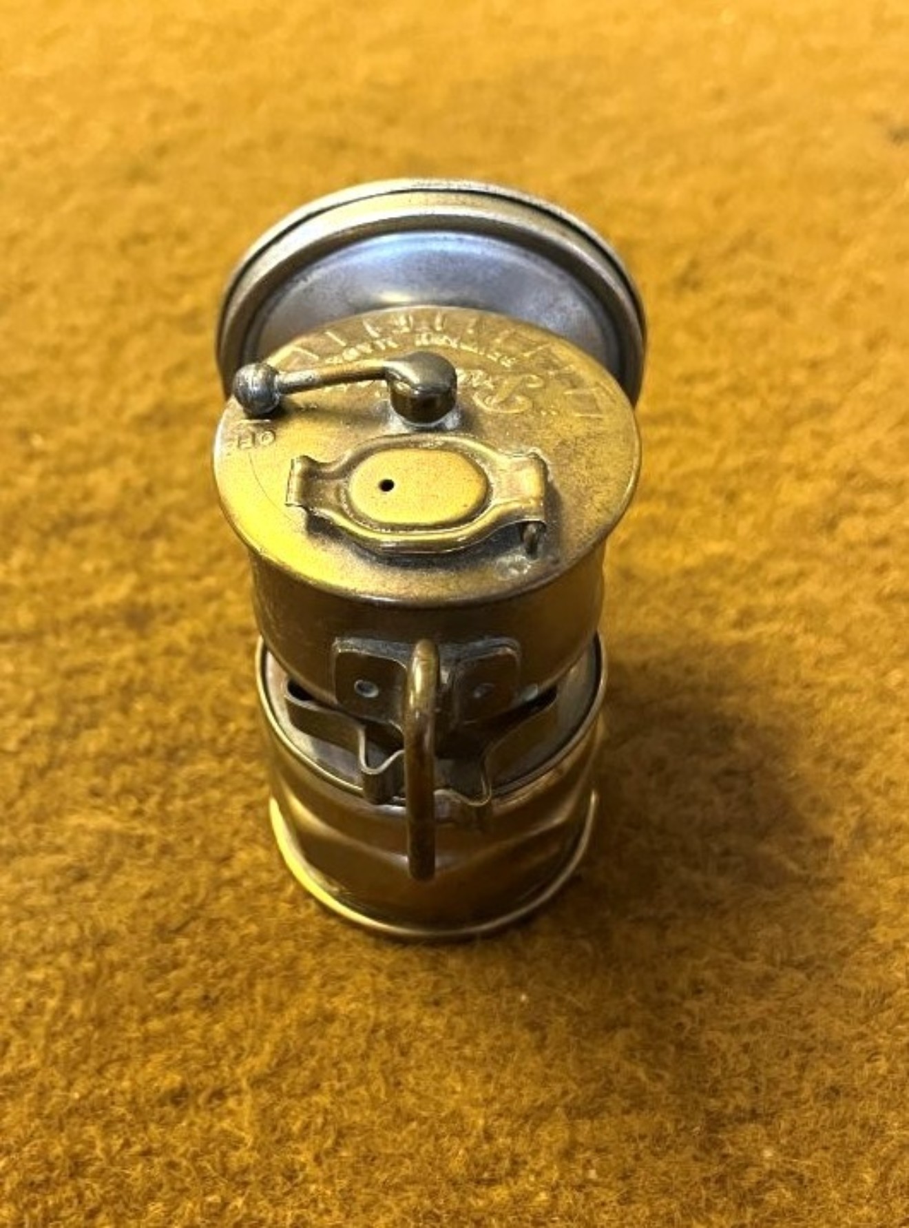 Antique Premier British Made Brass Carbide Miners Lamp Made by The Premier Lamp & Eng Co Ltd Leeds