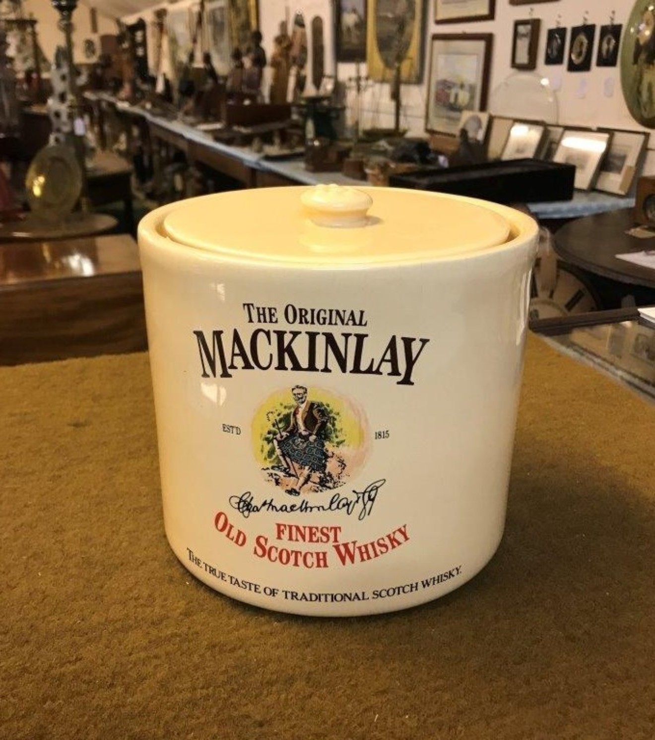 Rare Vintage The Original Mackinlay Finest Old Scotch Whisky Ice Bucket