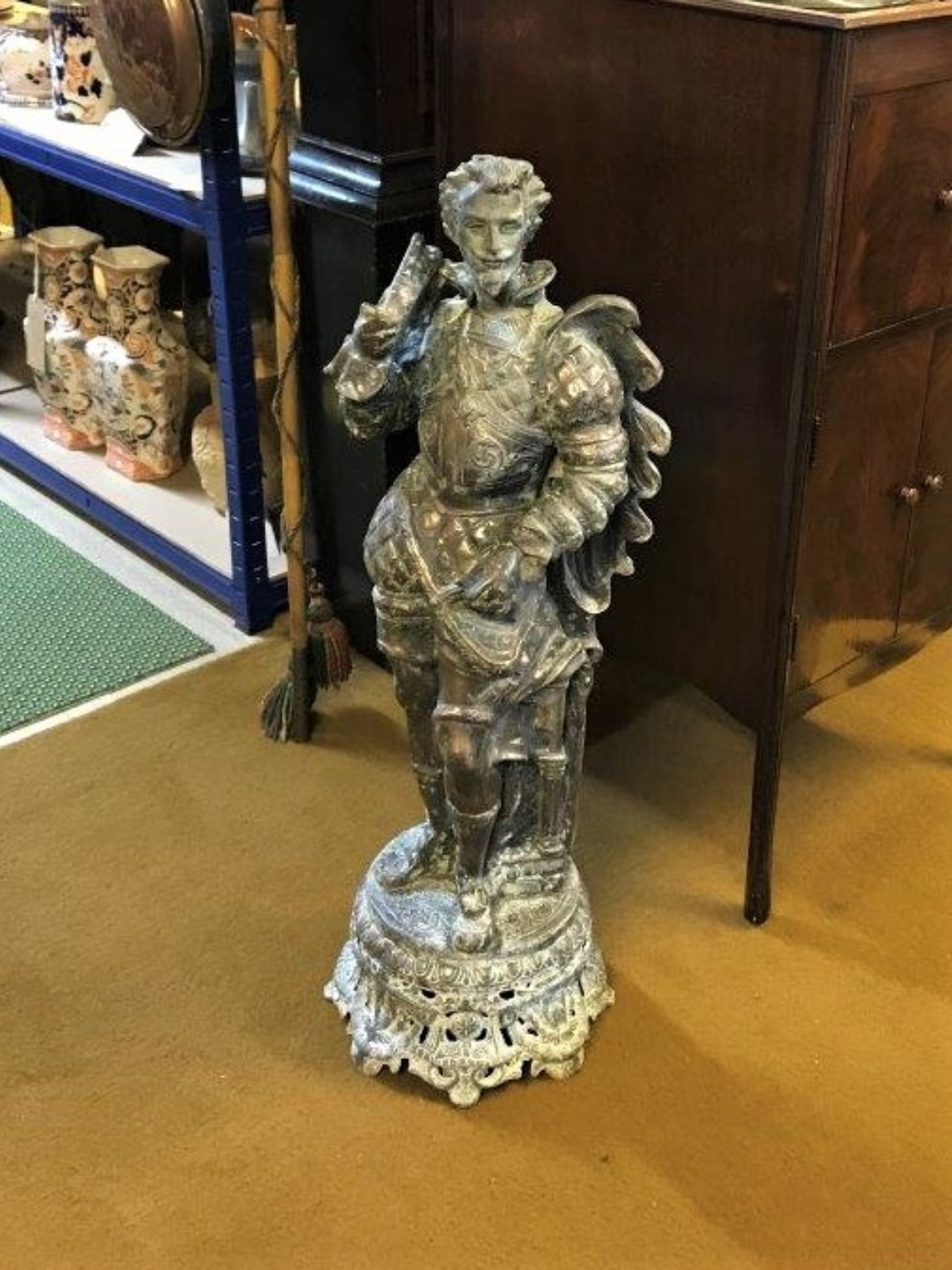 Bronzed Spelter Sculpture of Sir Walter Raleigh