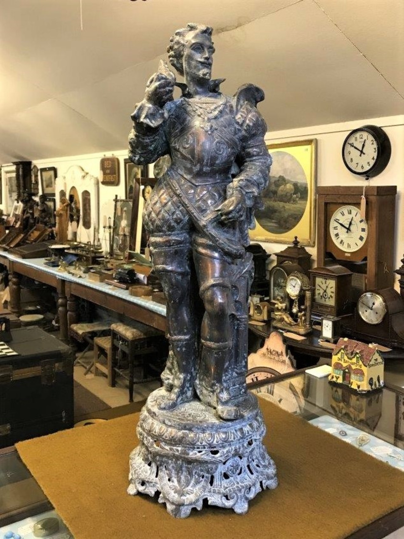 Bronzed Spelter Sculpture of Sir Walter Raleigh