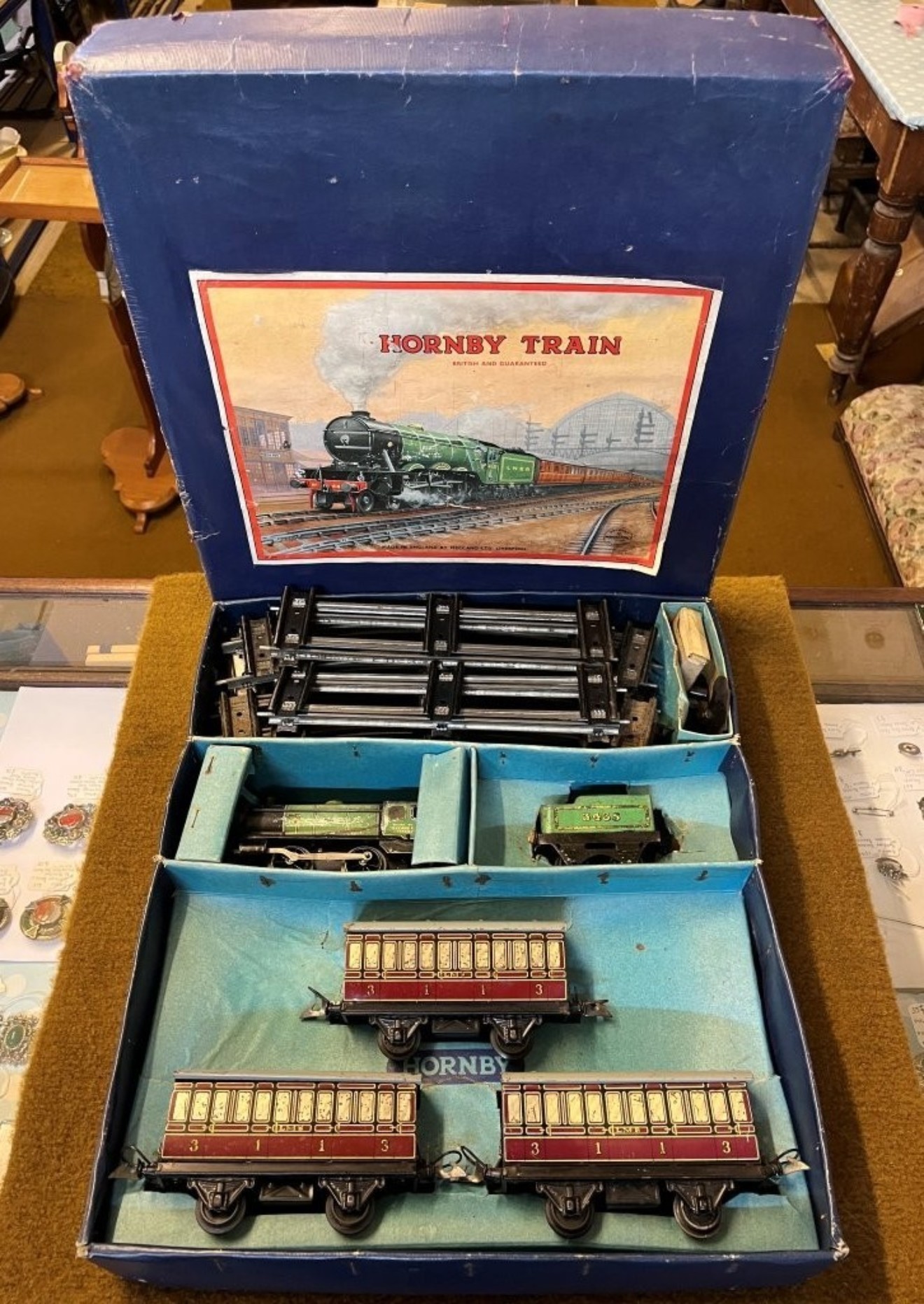 Vintage Hornby Clockwork '0' Gauge Passenger Train Set No 51