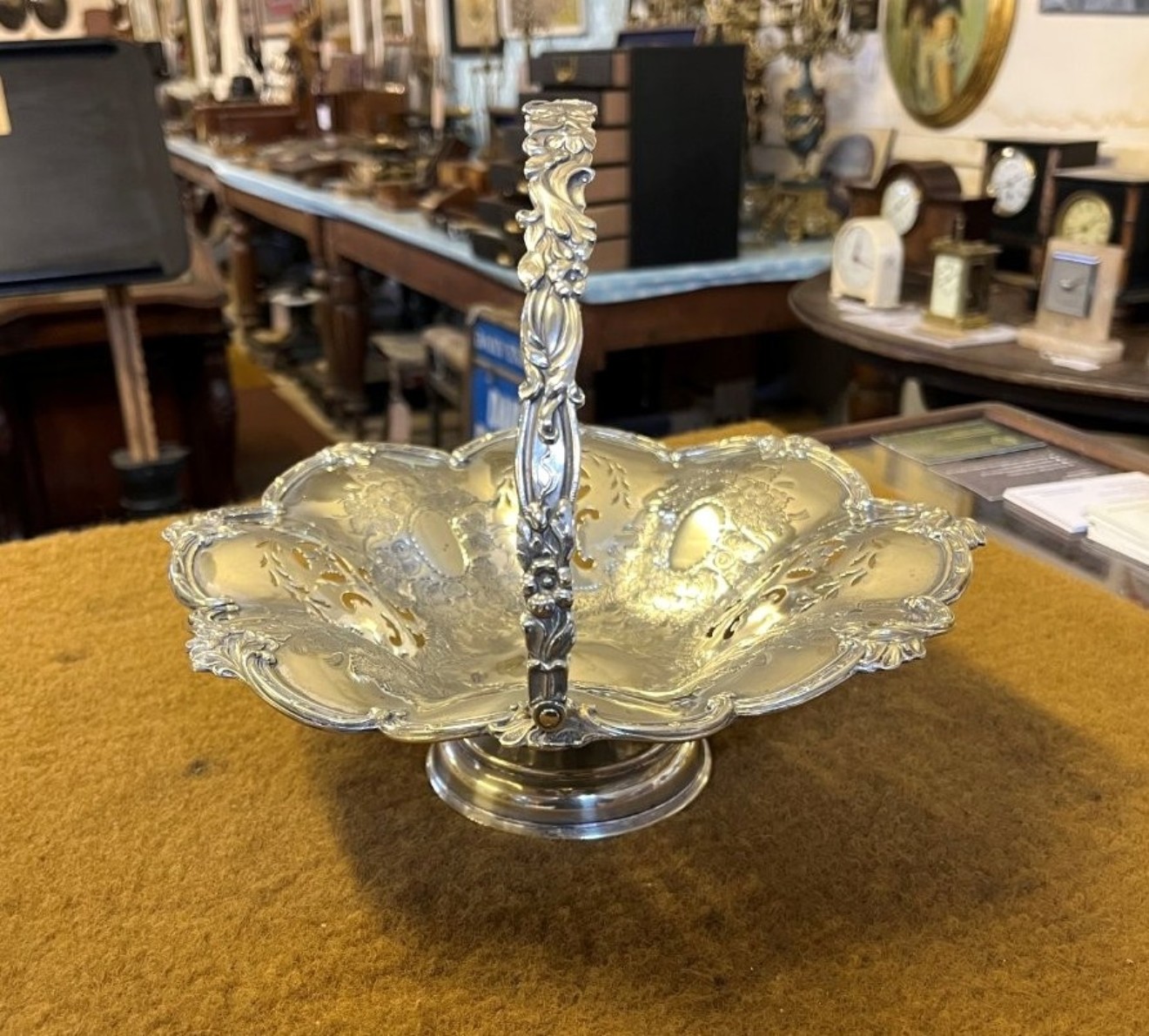 Victorian Silver Plated Fruit Bowl Marked JS&S for John Sherwood & Sons Birmingham