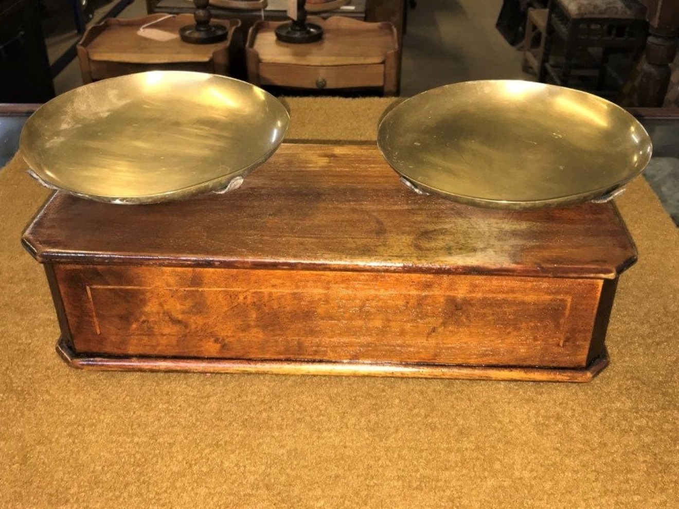 Mahogany and Brass Bakers Scales