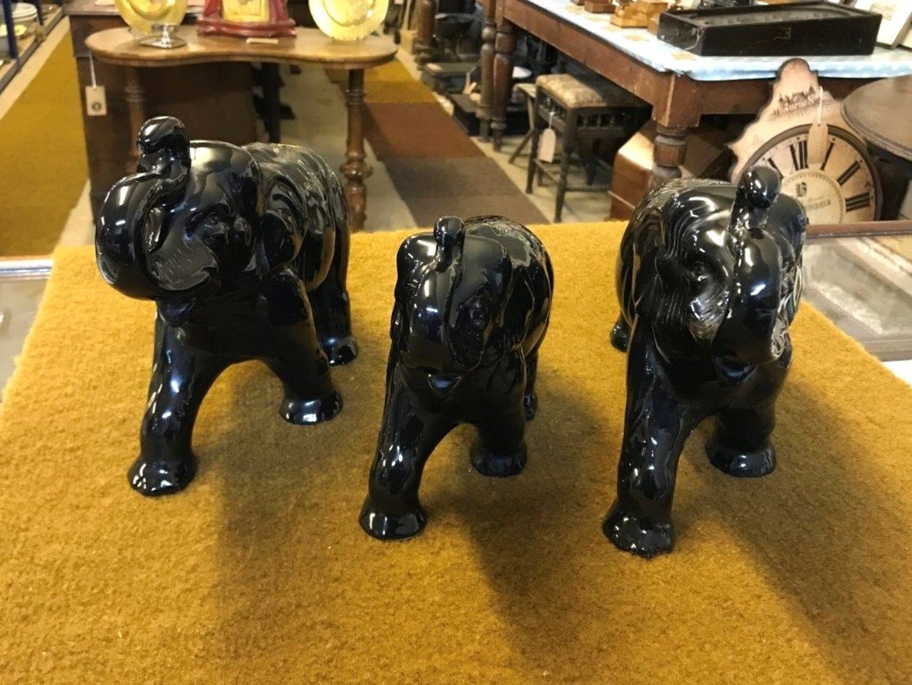 Vintage Set of 3 Sylvac Pottery Elephants